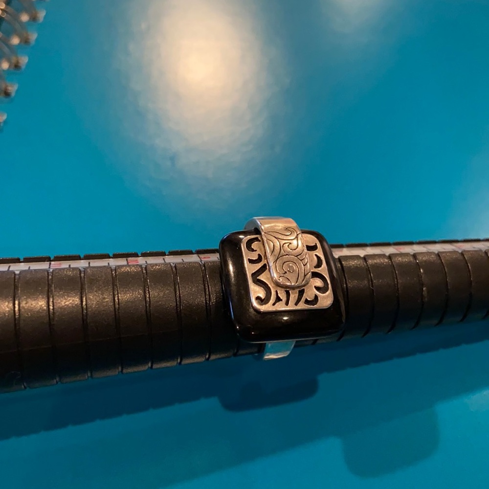 Silpada Ring .925 Sterling Silver Black Agate - image 1